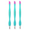 IVON 3pcs Cuticle Trimmer Pusher, Rubber Tip Soft on Nail