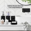 InnJoey Bathroom Accessories Set, 9-Piece Marble Black Bathroom Set, Black