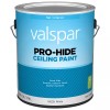 Pro-Hide 1 gal Valspar 16028 White Pro-Hide Ceiling Paint, Flat