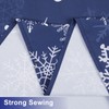 FRAMICS Christmas Tablecloth, Snowflake Table Cloth Waterproof Navy Blue Tablecloths