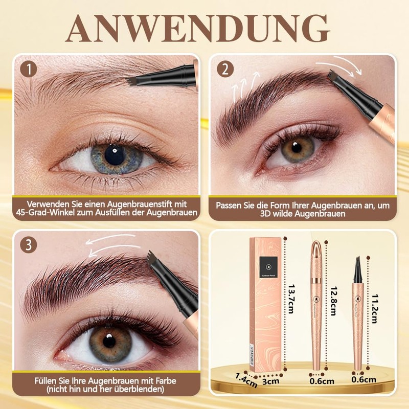 Eyebrow Pencil, Microblading Eyebrow Pencil, Waterproof and Sweat-Resistant, Smudge-proof Eyebrow