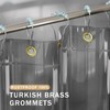 AmazerBath Shower Curtain Liner, 100% EVA Luxury Soft Clear Grey
