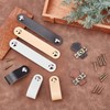GORGECRAFT 6Pcs Leather Drawer Pull, Nordic Wardrobe Cabinet Door Handle,