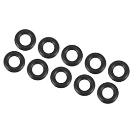 QUARKZMAN Nitrile Rubber Sealing Washer 16 mm x 8 mm x 4 mm for Tap Plumbers Repair Seal Connection, Black Pack of 10