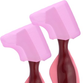 Anbbas 2pcs Soft Silicone Denture Brush Cover Fit Most Denture Toothbrushes(Pink)