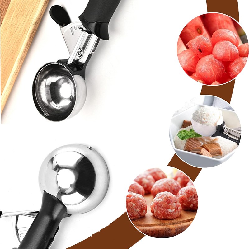 Ice Cream Scoop Large Sized (6cm) Stainless Steel Cookie Scoop