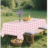 SietDESEO 3 Pack Light Pink Gingham Tablecloth Rectangle 54 x