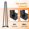 WINSOON 18 Inch Hairpin Legs Thicker 3-Solid Rods 1/2'' in