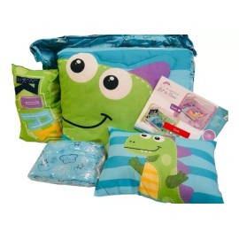 Compe Juego De Cuna Dink Dinosaurio 2 Vistas C/sábanas, 7 Piezas