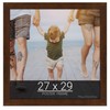 wallsthatspeak 27x29 Mocha Walnut Picture Frame for Puzzles Posters Photos
