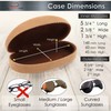 MyEyglassCase Elegant Corduroy Hard Sunglasses case, large Eyeglasses Case |