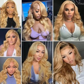 Honey Blonde Bundle Color #27 Body Wave Human Hair Bundles Honey Blonde Body Wave Bundle Human Hair 18 20 22 Inch