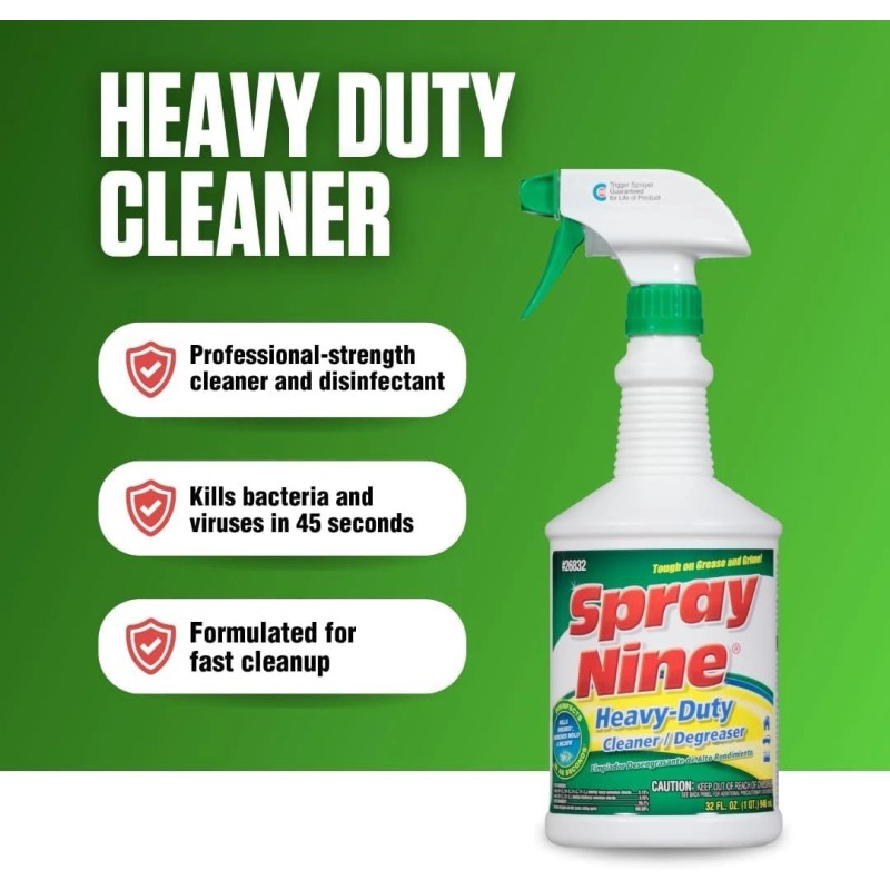 Spray Nine Multi-Purpose Cleaner & Disinfectant 32oz Bottle 26832