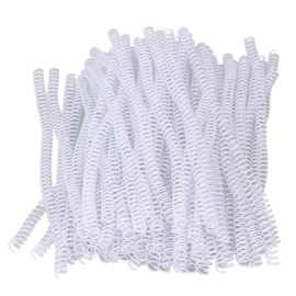 100Pcs Spiral Binding Coils 4:1 Pitch 48 Rings 75 Sheet Capacity Plastic Spiral Binding Coils for A4 Paper (White)