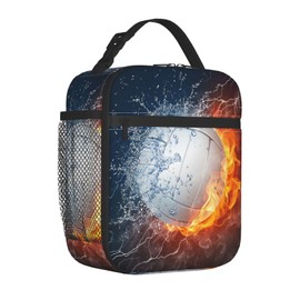 Volleyball Ball Cool Lunch Bag For Boys Girls Reusable Lunch Box Insulated Meal Bags Portable Lunch Tote For Kids School Men Work Travel Picnic