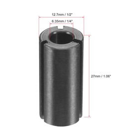 sourcing map Router Collet Driver Adapter Convert 12.7mm (1/2") to 6.35mm (1/4") for CNC Engraving Milling Bit Woodworking Carving Machine 2pcs