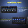 Nilight-90111F 6 Gang Aluminum Rocker Switch Panel Toggle Dash 5