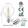 Jslinter G40 LED String Light Replacement Bulbs, 5000K Daylight, 25