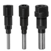 CENPEK 3pcs Router Chuck Extension Set for 1/4", "1/2", "8mm