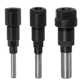CENPEK 3pcs Router Chuck Extension Set for 1/4", "1/2", "8mm Bits; Alloy Steel; Compatible with Milling, Engraving Machines