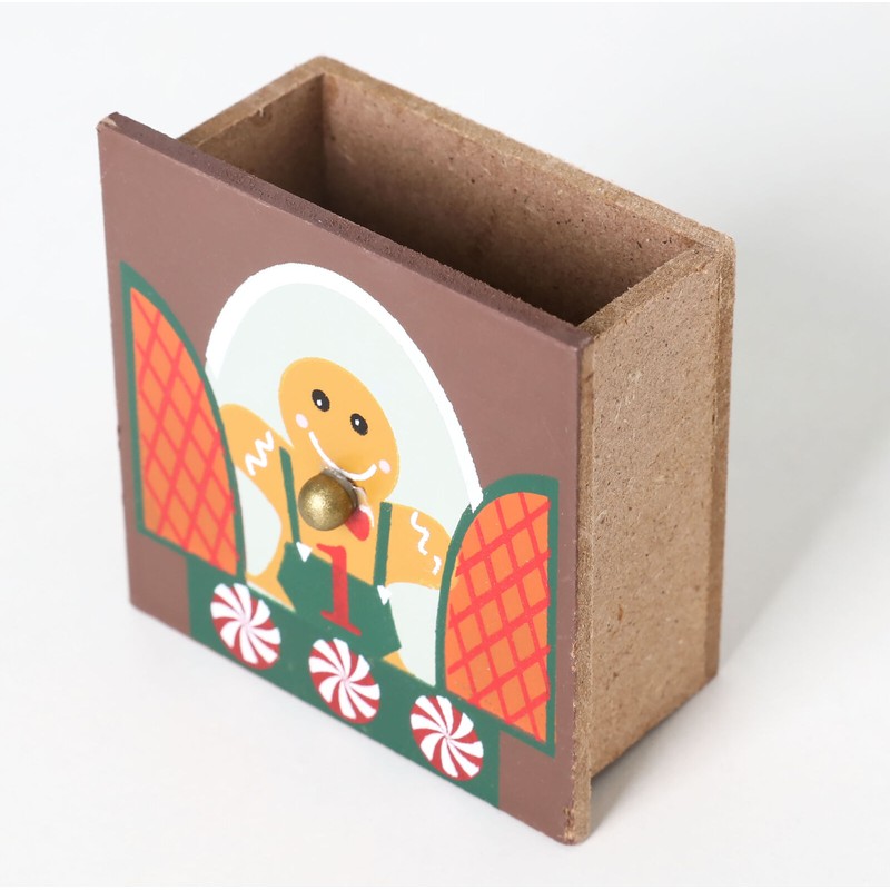 BRUBAKER Advent Calendar - Wooden Gingerbread House with 4 LED