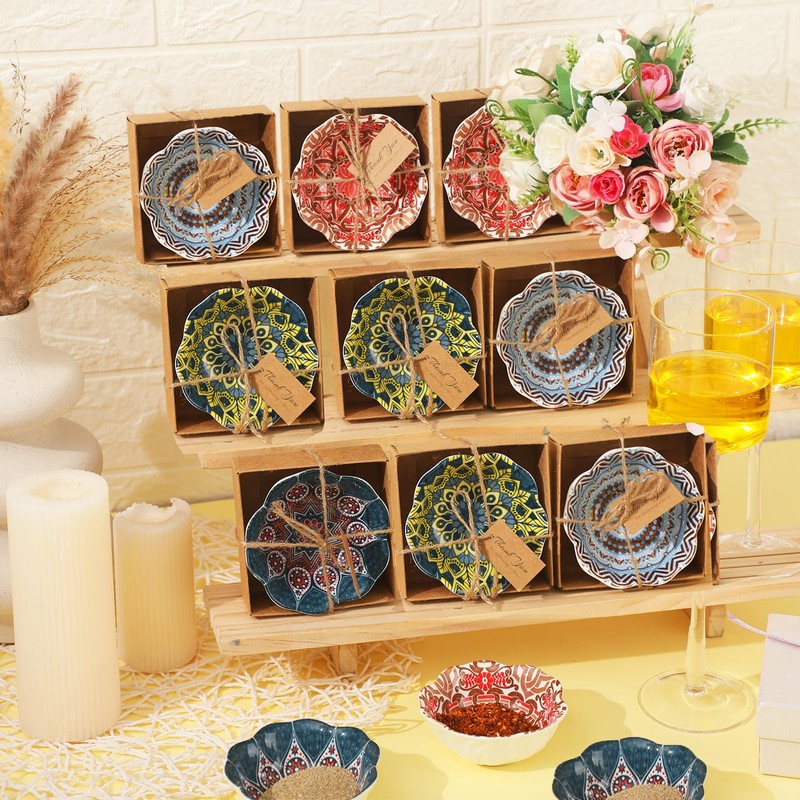 Yoande 12 Pcs 3.3 Inches Small Ceramic Bowls Mexican Pottery