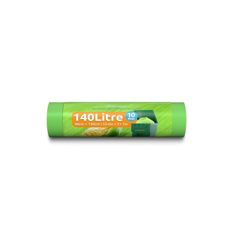 GreFusion Organic Bin Liners 140 Litre x 10 Compostable Organic