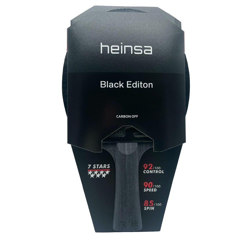 heinsa Black Edition Carbon Table Tennis Bat Professional - ITTF