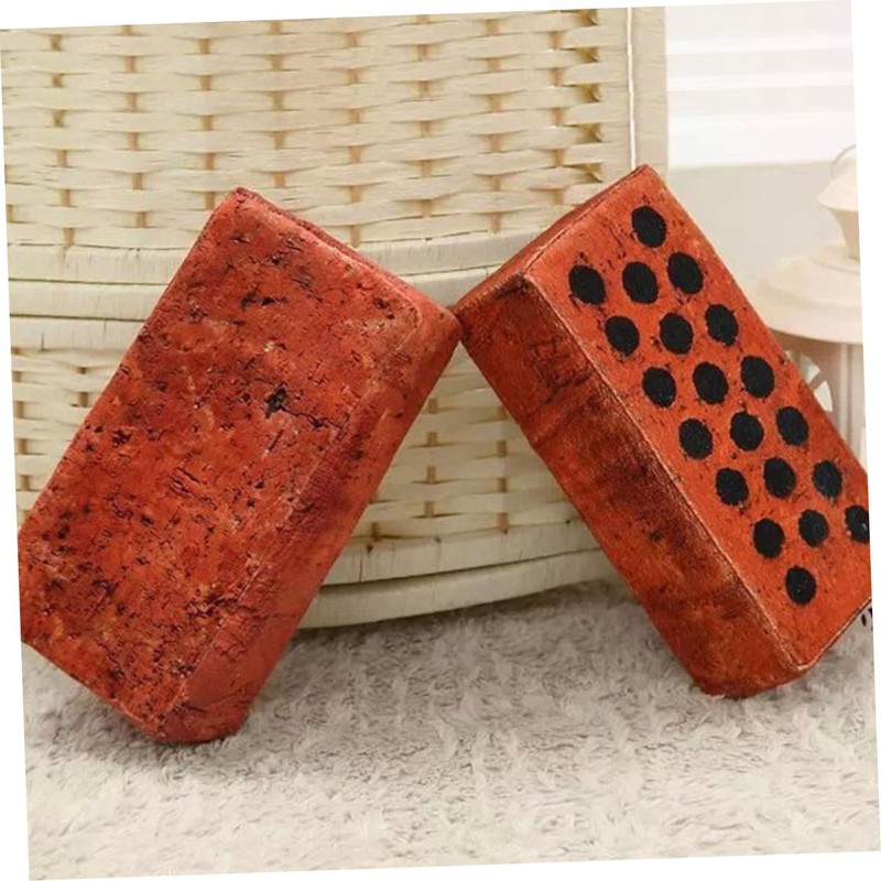 SAFIGLE 2pcs Mini Blocks Airplane Pillow Toys for Travel Red