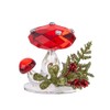 Ganz Kissing Krystals Mistletoe Krystal Mushroom Figurine, Red