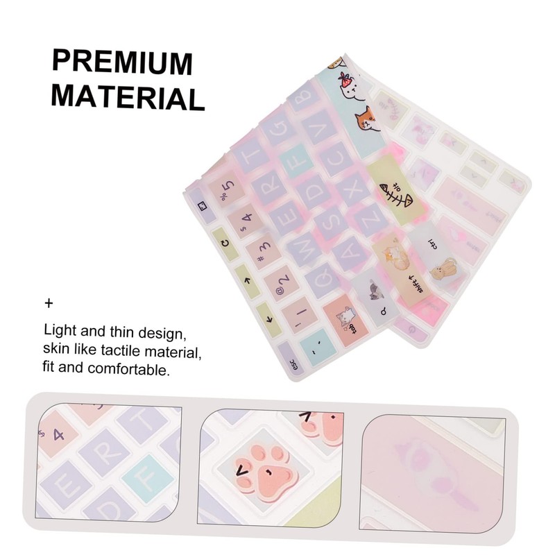 Operitacx Tastaturabdeckung für rutschfest Staubdicht Cartoon Muster mit Katzenmotiv Perfekter