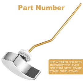 Flush Tank Lever Replacement for TOTO THU068#CP, Brass Tank Flush Lever for ST454E, ST743S, ST406, ST743E, ST707 and ST706