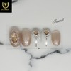 Golden Shadow Handmade Nail Tips - Long Stiletto / 골든셰도우