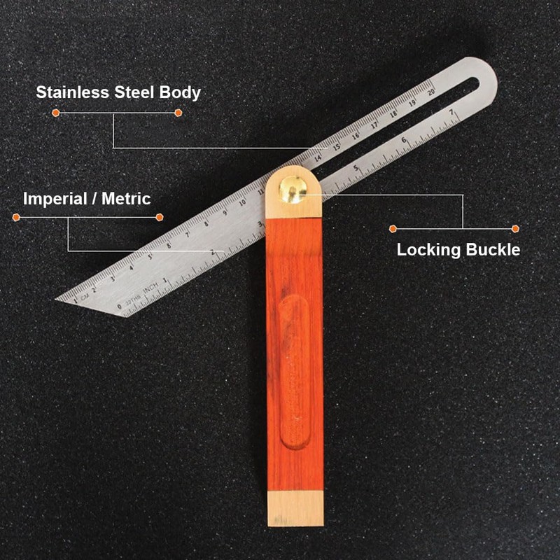 Smgda 8 Inch Stainless Steel T-Bevel Gauge & Angle Finder