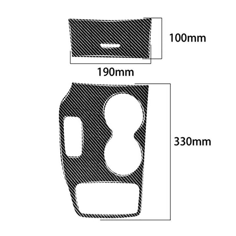 TEAMWILL Carbon Fiber Console Gear Shift Panel Cover Trim Fit