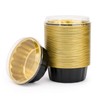 Disposable Ramekins 8 oz, Beasea 50 Pack Black Gold Aluminum
