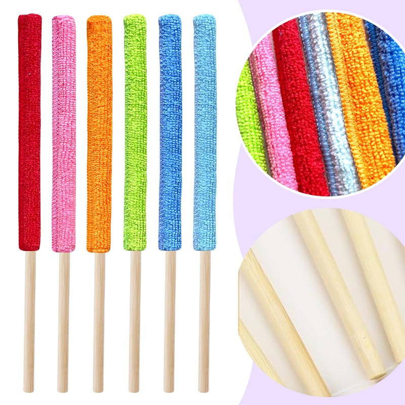 12 Pcs Mini Detail Duster Sticks Crevice Cleaning Tool Brush