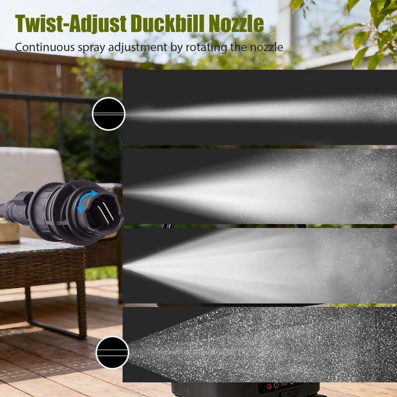 Portable Cordless Washer with 3.4Gal Tank, Foldable Design for Car
