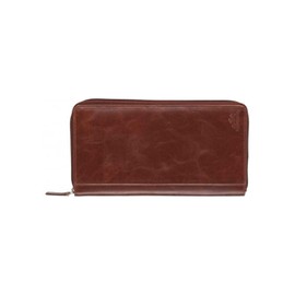 Mancini Casablanca Full Grain Leather RFID Secure Deluxe Passport / Travel Organizer, Brown