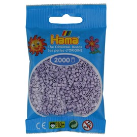 Hama Mini Bead Bag | Approx. 2000 Safety Beads | Mosaic Decoration Arts & Crafts for Creative Children from 5 Years | Light Lavender