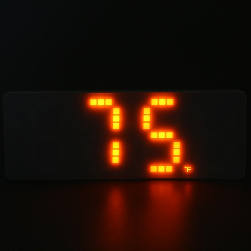 Digital Alarm Clock 3 Levels Brightness Orange Number Desktop LED