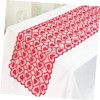 Mikinona 2pcs Elegant Valentine's Day Table Cover Heart Pattern Tablecloth
