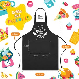 NOCHME Schürze für Kinder mit Tasche und Kochmütze, verstellbarem Schnallenkragen, Kinder-Schürzenset für Kleinkinder, Teenager im Alter von 3, 2, 4, 10, 12, 15 Jahren Baking Fee