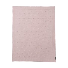 Meyco Baby Knots 100% Soft Cotton Knitted Baby Blanket Multi Purpose Easy Care Breathable Size 75 x 100 cm Pink