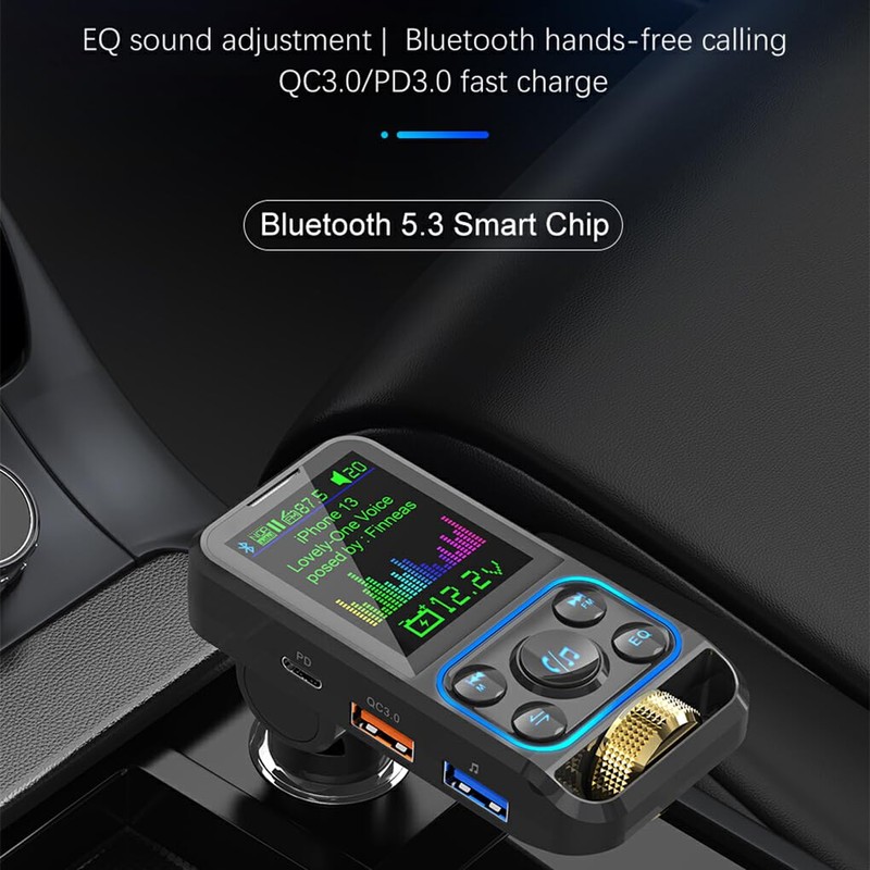 BEALIFE Car FM Player QC3.0 Music Radio Support Receiver MP3