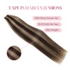Sixstarhair Tape In Hair Extensions Human Hair Chocolate Brown to