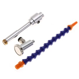 Akozon Pistola de Enfriamiento en Seco de Aire Frío, 130MM Vortex Pistola de Aire Frío Máquina de Flujo de Aire de Refrigeración en Seco con Tubo Flexible (08 + Base Magnética)