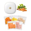 ChefGlory SealPro Compact Food Vacuum Sealer, 30 Bags Included (White)