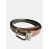 Men's Reversible Leather Belt with Silver-Tone Buckle