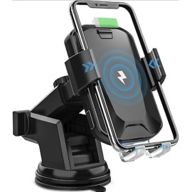 Cargador Rapido Inalambrico Para Auto Coche Cargador de Carro Soporte Telefono